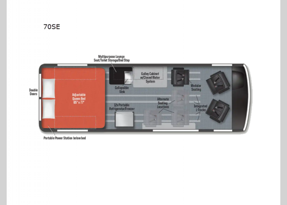 Floorplan - 2024 Adventure Wagon 70SE Motor Home Class B - Diesel