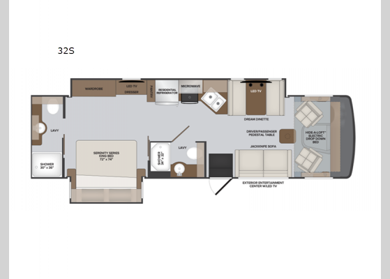 Floorplan - 2024 Eclipse 32S Motor Home Class A