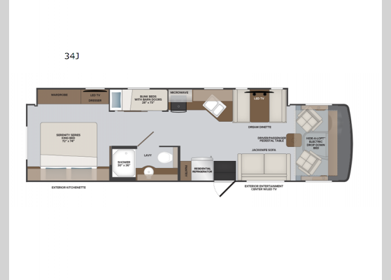 Floorplan - 2024 Eclipse 34J Motor Home Class A