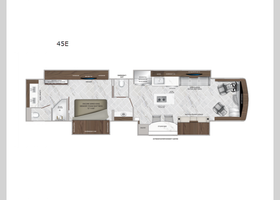 Floorplan - 2024 American Eagle 45E Motor Home Class A - Diesel