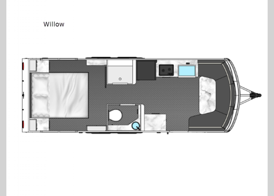 Floorplan - 2025 Aucta Willow Travel Trailer