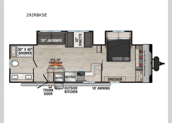 Floorplan - 2025 Sportsmen SE 292RBKSE Travel Trailer