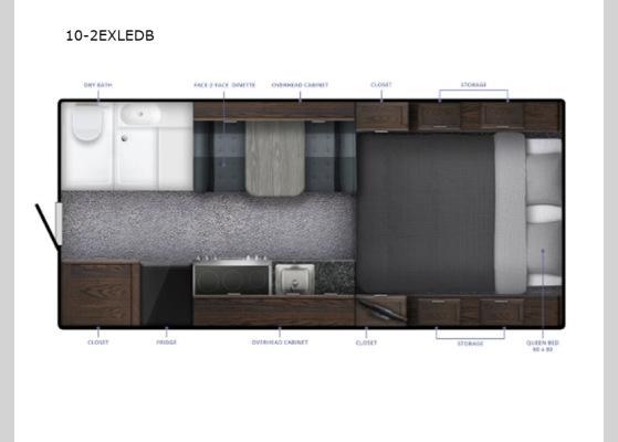 Floorplan - 2025 Limited Edition 10-2EXLEDB Truck Camper