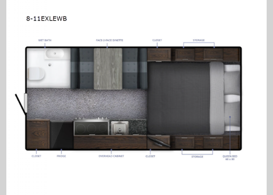 Floorplan - 2025 Limited Edition 8-11EXLEWB Truck Camper