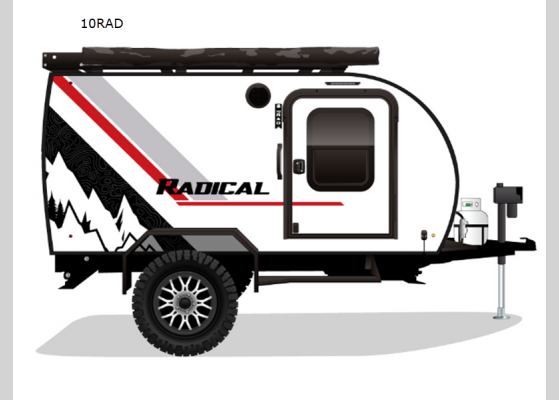 Floorplan - 2025 Radical 10RAD Teardrop Trailer