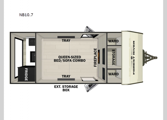 Floorplan - 2025 No Boundaries NB10.7 Travel Trailer