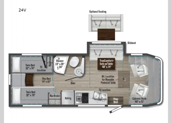 Floorplan - 2025 View 24V Motor Home Class C - Diesel