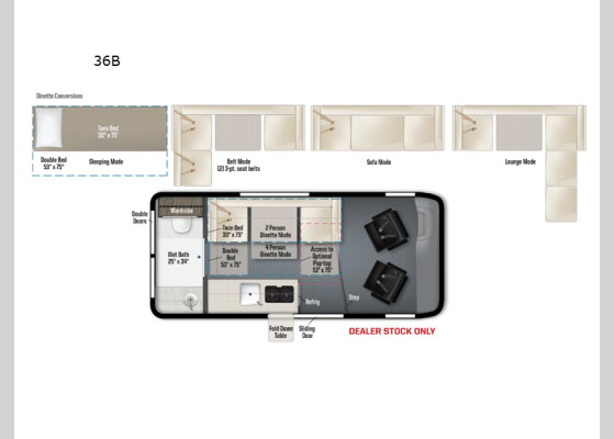 Floorplan - 2026 Solis Pocket 36B Motor Home Class B