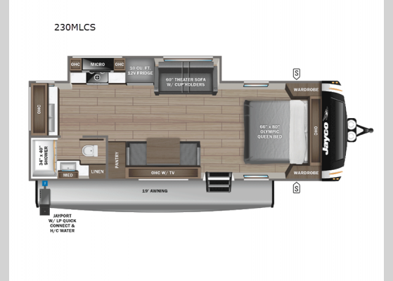 Floorplan - 2025 Eagle HT 230MLCS Travel Trailer