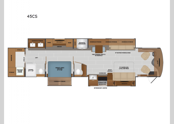 Floorplan - 2025 Palisade 45CS Motor Home Class A - Diesel