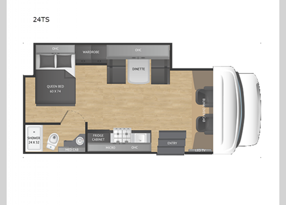 Floorplan - 2025 Triumph Sport Series 24TS Motor Home Class C