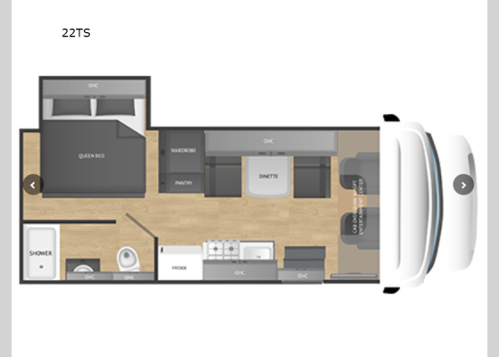 Floorplan - 2025 Triumph Sport Series 22TS Motor Home Class C