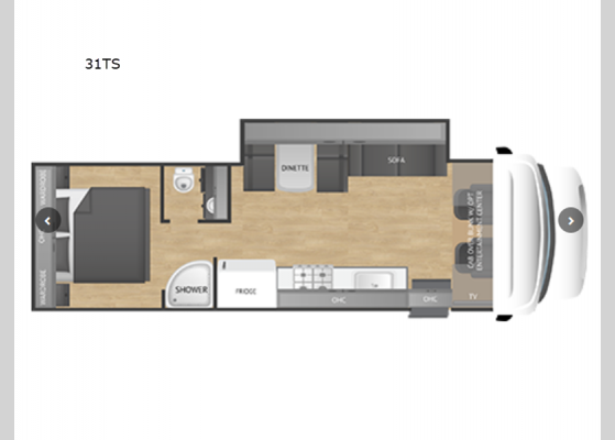 Floorplan - 2025 Triumph Sport Series 31TS Motor Home Class C