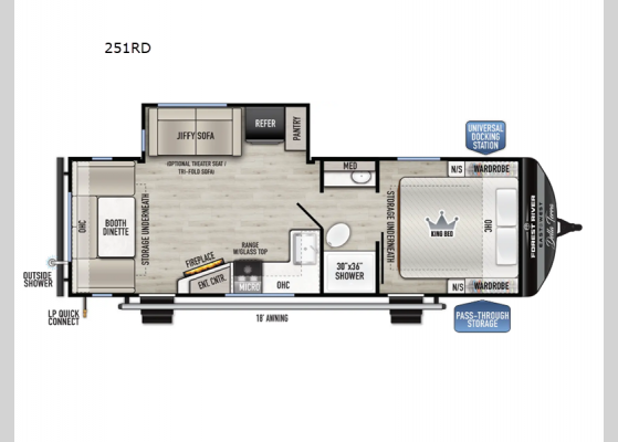 Floorplan - 2025 Della Terra 251RD Travel Trailer