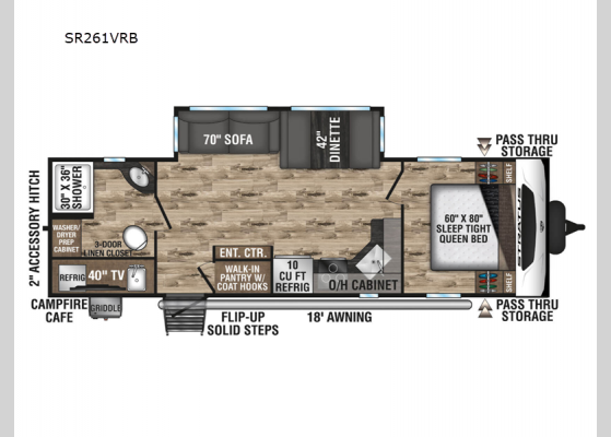 Floorplan - 2024 Stratus SR261VRB Travel Trailer