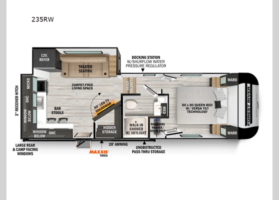 Floorplan - 2025 Impression 235RW Fifth Wheel