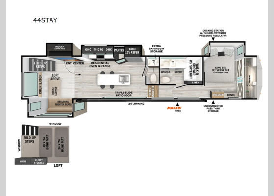 Floorplan - 2025 Impression 44STAY Fifth Wheel