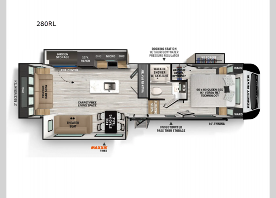 Floorplan - 2025 Impression 280RL Fifth Wheel