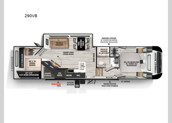 Floorplan - 2025 Impression 290VB Fifth Wheel