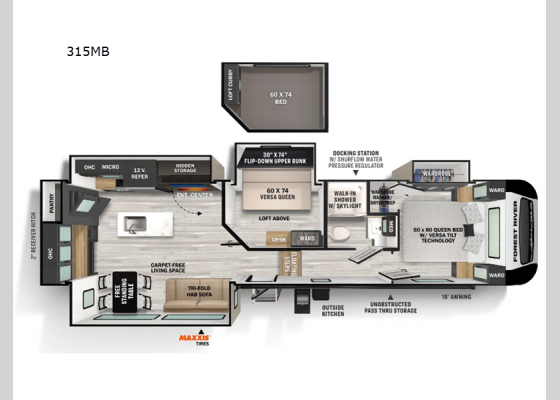 Floorplan - 2025 Impression 315MB Fifth Wheel