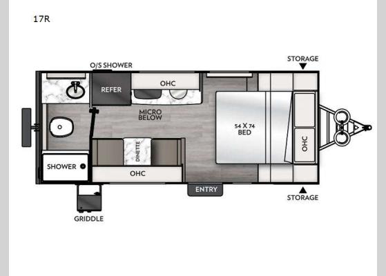 Floorplan - 2025 Remote 17R Travel Trailer