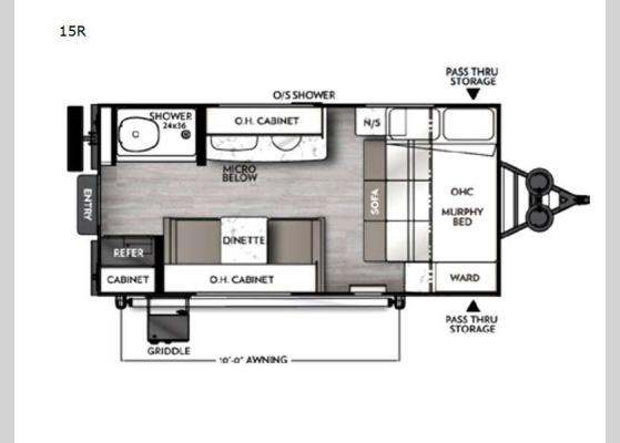 Floorplan - 2025 Remote 15R Travel Trailer