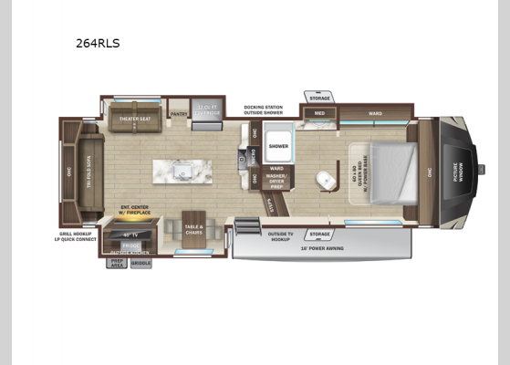 Floorplan - 2025 Roamer 264RLS Fifth Wheel