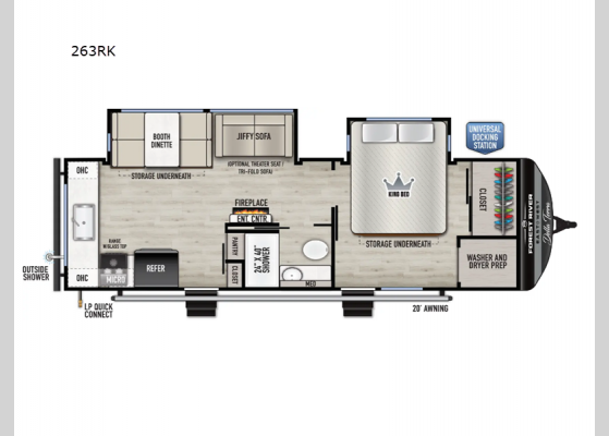 Floorplan - 2025 Della Terra 263RK Travel Trailer