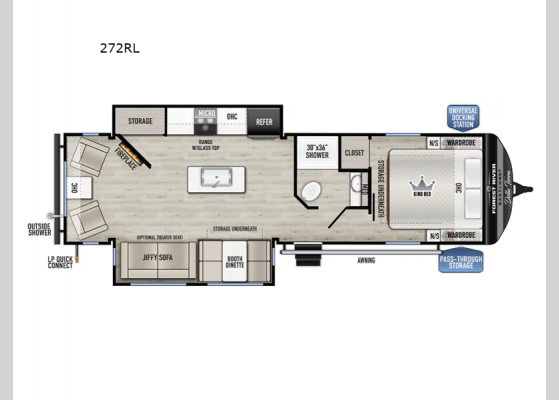 Floorplan - 2025 Della Terra 272RL Travel Trailer