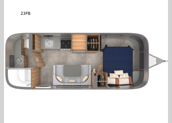 Floorplan - 2025 Trade Wind 23FB Travel Trailer