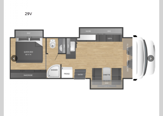 Floorplan - 2025 Viper 29V Motor Home Class B+