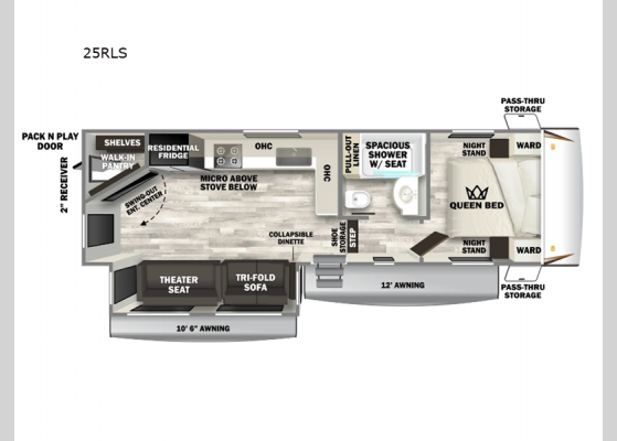 Floorplan - 2025 Sabre 25RLS Fifth Wheel