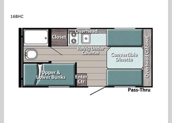 Floorplan - 2024 Innsbruck Super Lite 16BHC Travel Trailer