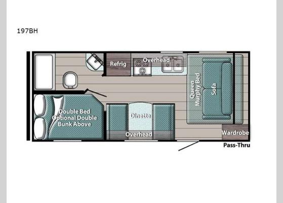 Floorplan - 2024 Innsbruck Super Lite 197BH Travel Trailer