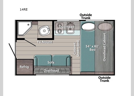 Floorplan - 2024 Innsbruck Super Lite 14RE Travel Trailer