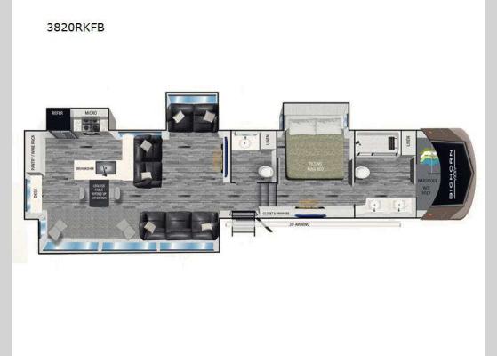 Floorplan - 2024 Bighorn 3820RKFB Fifth Wheel