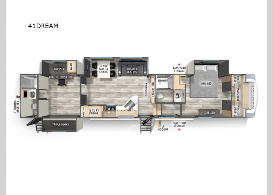 Floorplan - 2025 Cardinal 41DREAM Fifth Wheel