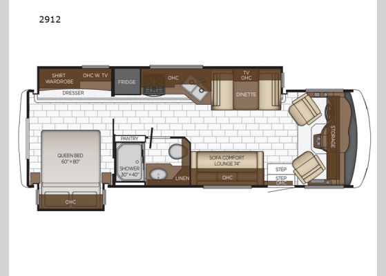 Floorplan - 2024 Bay Star Sport 2912 Motor Home Class A