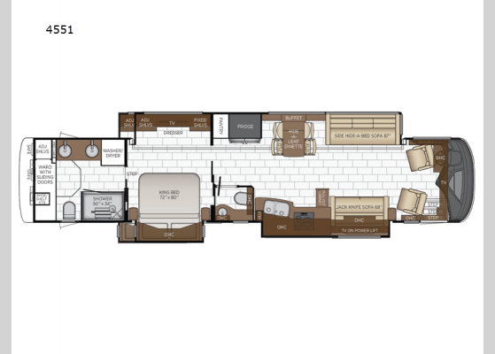 Floorplan - 2024 Essex 4551 Motor Home Class A - Diesel