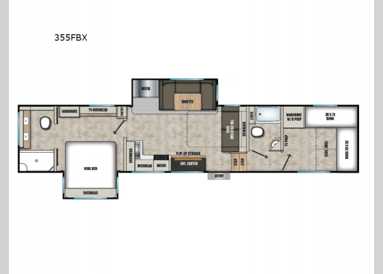 Floorplan - 2025 Chaparral 355FBX Fifth Wheel