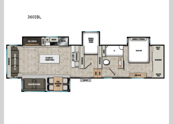 Floorplan - 2025 Chaparral 360IBL Fifth Wheel