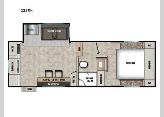 Floorplan - 2025 Chaparral Lite 235RK Fifth Wheel