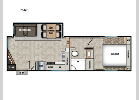 Floorplan - 2025 Chaparral Lite 25RE Fifth Wheel