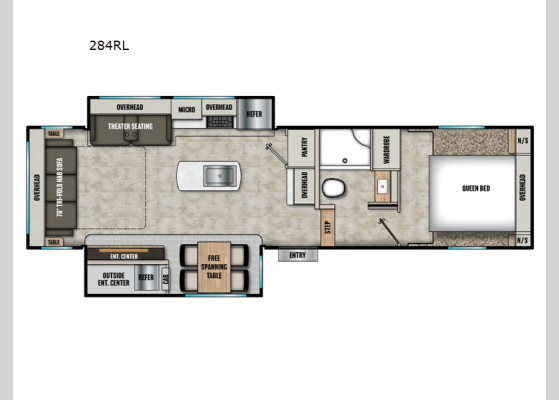 Floorplan - 2025 Chaparral Lite 284RL Fifth Wheel