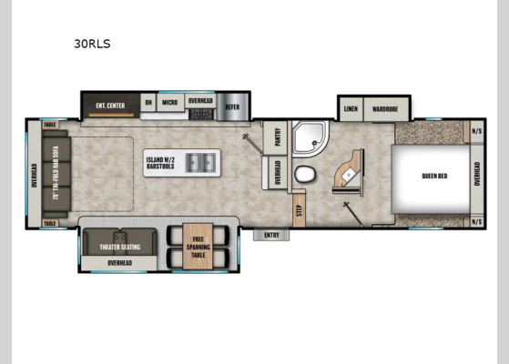 Floorplan - 2025 Chaparral Lite 30RLS Fifth Wheel