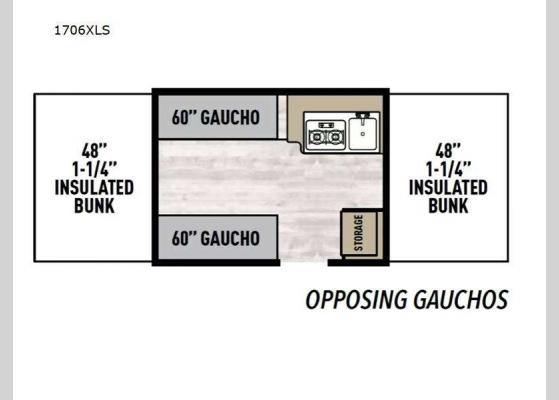 Floorplan - 2024 Viking Camping Trailers 1706XLS Folding Pop-Up Camper