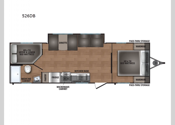 Floorplan - 2025 i-5 Edition 526DB Travel Trailer