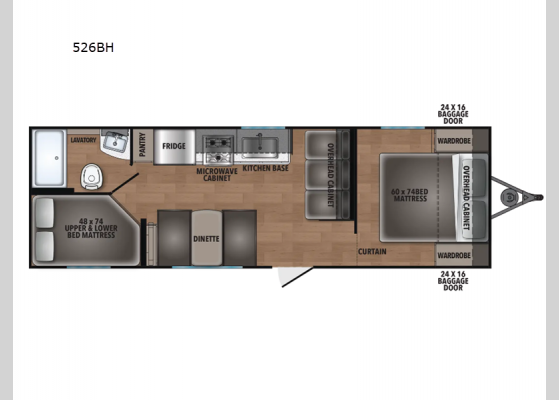 Floorplan - 2025 i-5 Edition 526BH Travel Trailer