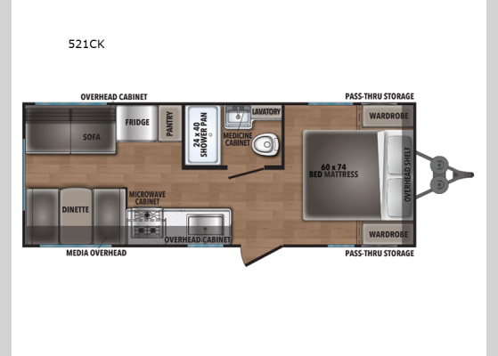 Floorplan - 2025 i-5 Edition 521CK Travel Trailer