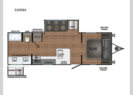 Floorplan - 2025 i-5 Edition 526RBS Travel Trailer